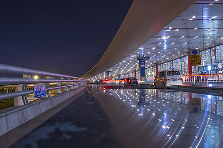 夜景的首都机场高清图片