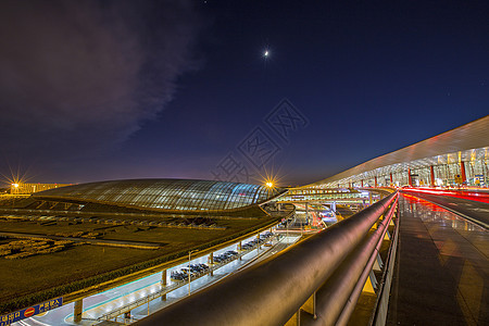 夜景的首都机场背景图片