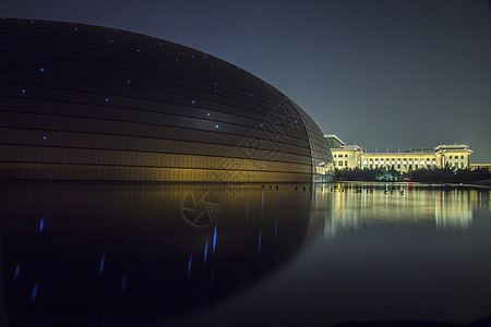 中国国家大剧院夜景夜色·国家大剧院背景