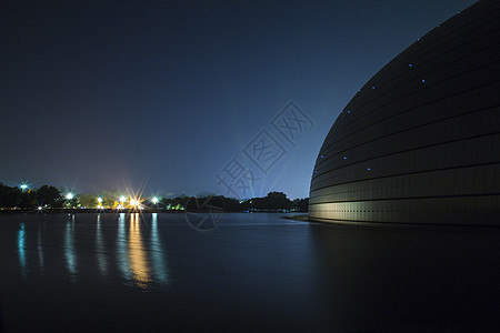 北京夜景夜色·国家大剧院背景