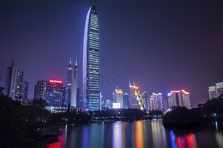 夜景·深圳背景图片