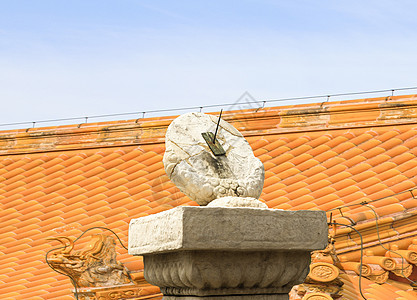 北京故宫日晷背景图片