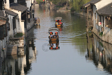 西塘乌镇南浔乌篷船背景