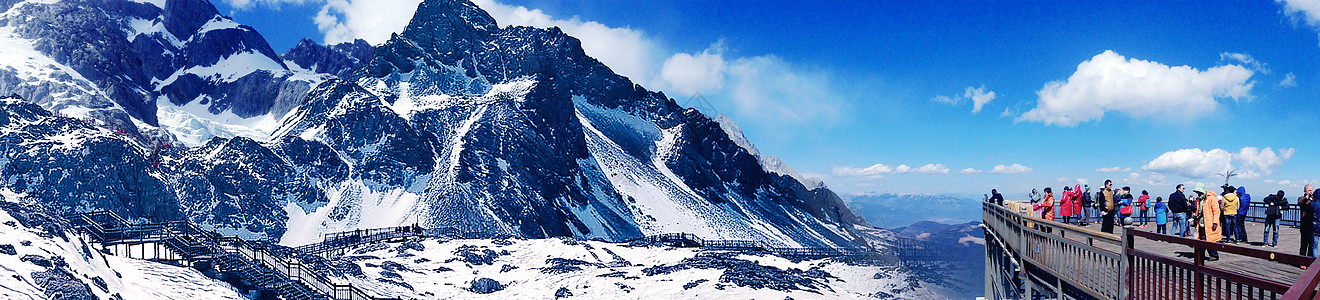 登顶玉龙雪山背景