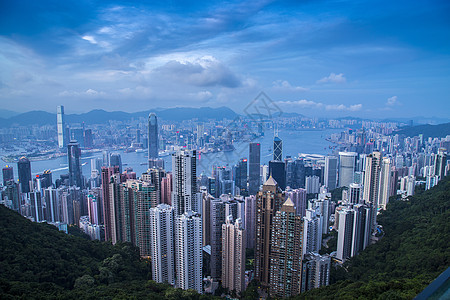 城市建筑全景图香港背景