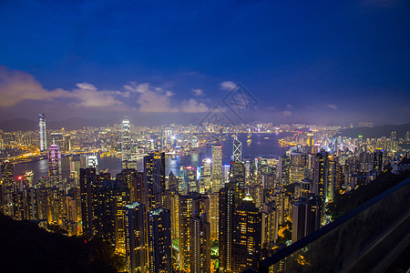 美丽香港海港夜幕节奏快高清图片