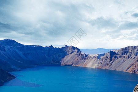 高山公路长白山天池背景