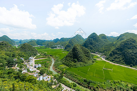 贵州梯田万峰林背景