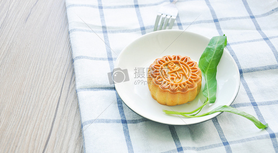 豆沙月饼吃中秋美食图片