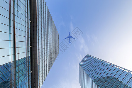 飞机梦想高楼大厦·梦想飞翔背景