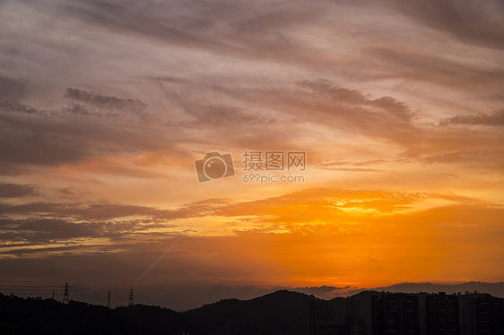 黄昏的天空图片