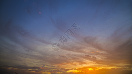 夕阳红黄昏的天空背景