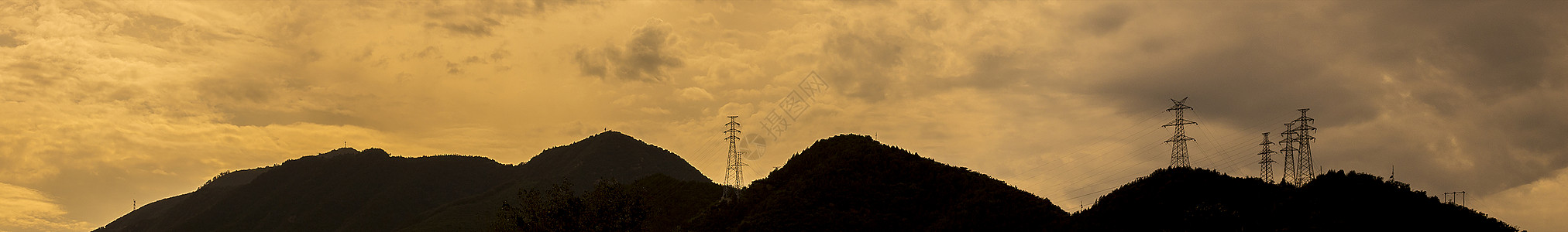 太阳菊黄昏的山背景