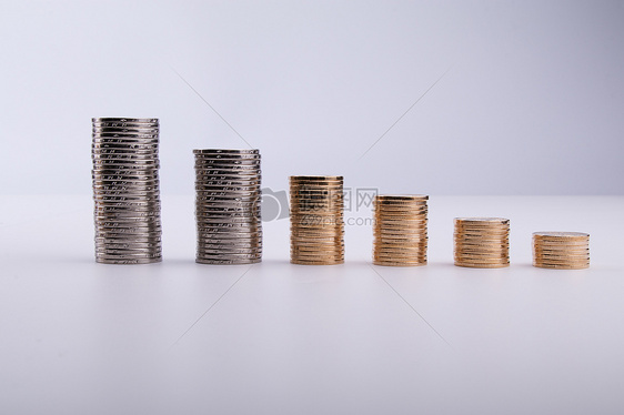 商业金融硬币摆拍图片