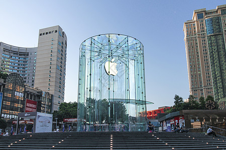 解放碑APPLE STORE【媒体用图】（仅限媒体用图使用，不可用于商业用途）背景图片