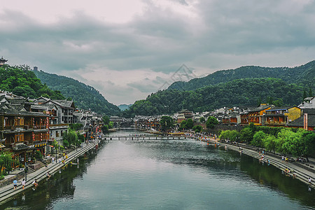 凤凰古镇小桥流水湘西高清图片