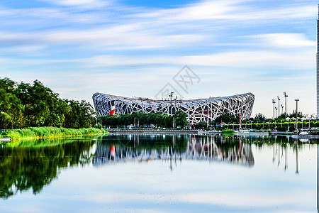 鸟巢体育馆远景背景