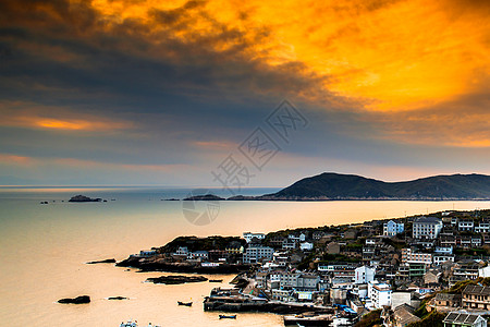 东极岛日落东极岛背景