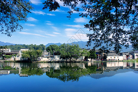 宏村风景背景图片