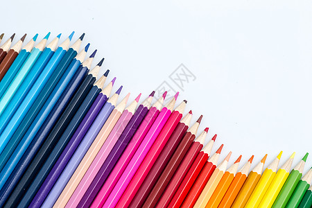 教育设计铅笔彩色波浪形创意拍摄图片