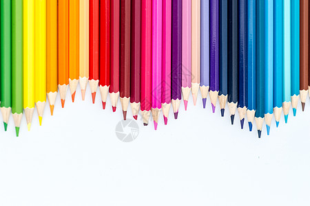 美术设计教育设计铅笔彩色波浪形创意背景