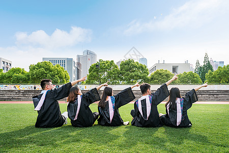 毕业季BANNER毕业季大学生美女背影背景