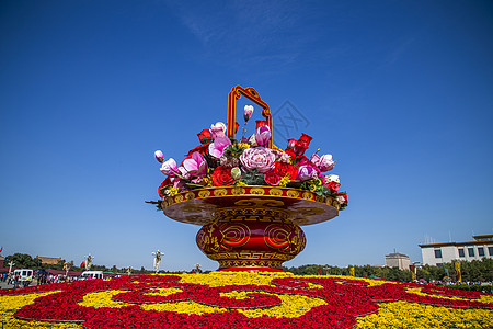 国庆节的花篮背景图片