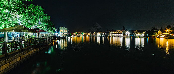 上海朱家角夜景水乡江南图片