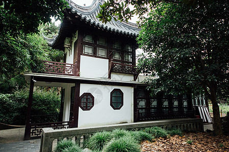 公园古典建筑背景图片