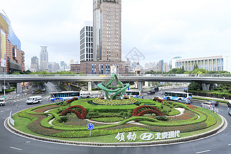 中心花园城市花圃背景