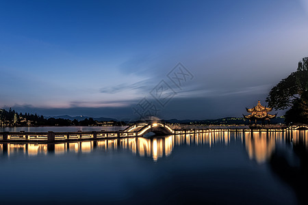 杭州西湖西湖长桥高清图片