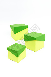 小清新绿色礼盒组合摆拍图片