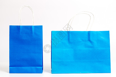 蓝色大小购物袋图片