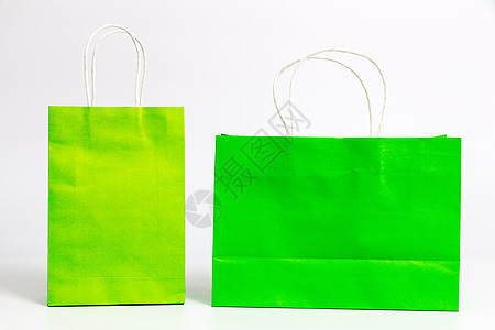 绿色大小购物袋图片