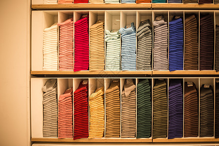 彩色柜子商场彩色袜子排列展示背景