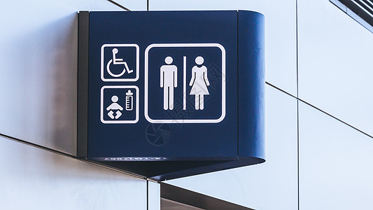 洗手间指示牌机场动车站洗手间标识背景