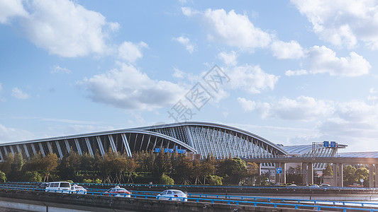 商务交流机场火车站建筑背景