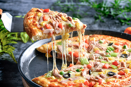 美味披萨主图意大利披萨背景