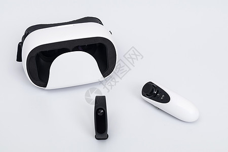 白色VR眼镜手环遥控器背景图片