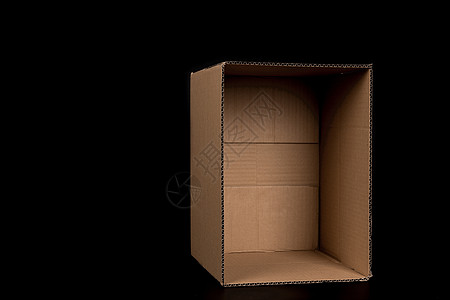 打开盒子物流快递盒子打开内部结构背景