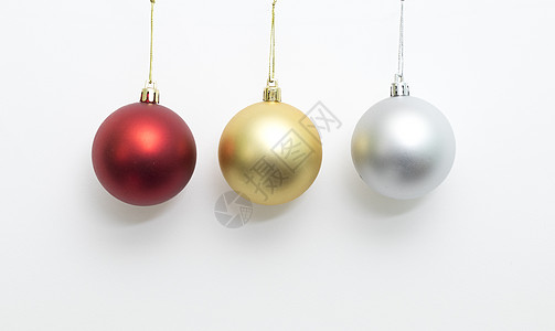 金色磨砂圣诞球装饰球白底拍摄背景
