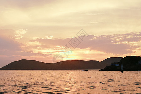 夕阳西下背景图片