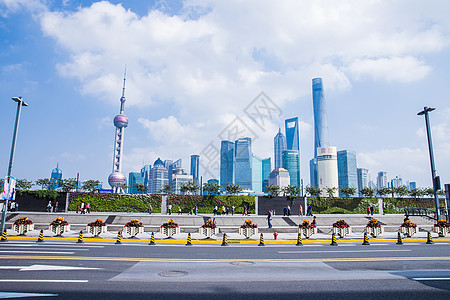 城市上海地标性建筑陆家嘴高清图片