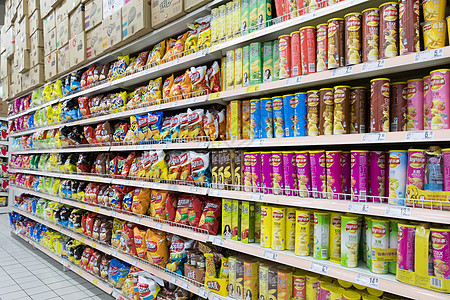 超市结算购买食品高清图片