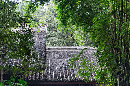 中国风园林小景拍摄背景