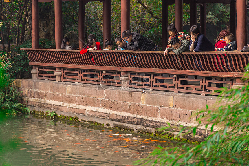 中国风园林小景拍摄图片