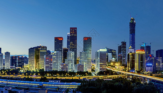 城市夜景北京国贸城市夜景背景