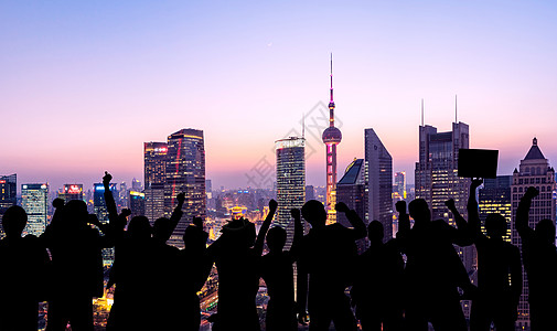 夜上海商业金融城高清图片