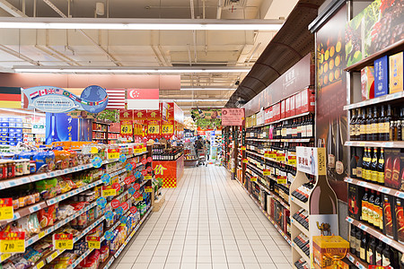海外购物城市超市环境背景背景