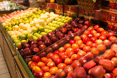 超市水果摊位展示有机食品高清图片素材